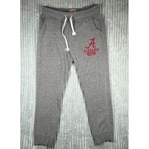Triblend Sweatpants Men's XL Alabama Crimson Tide Logo Gray Drawstring Pockets